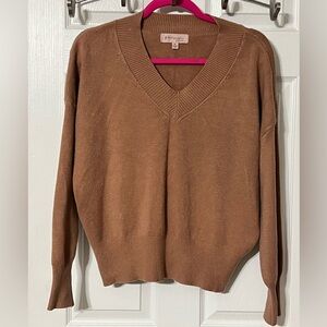 Philosophy Republic Clothing Sweater Women's XL terracotta V-Neck Long S…